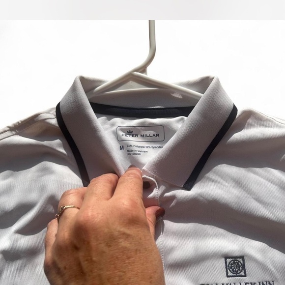 White |Peter Millar| Golf Polo Shirt NWOT
Woman's Medium Ojai Valley Inn - Picture 3 of 5